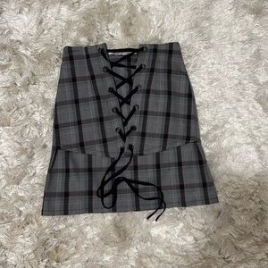 PLAID mini skirt